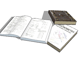 现代书籍草图大师模型，书籍sketchup模型下载