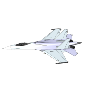 现代苏联SU-27侧卫重型战斗机草图大师模型，重型战斗机模型下载