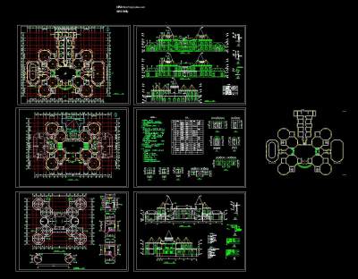 现代幼儿园cad建筑设计图纸，幼儿园cad施工图纸下载