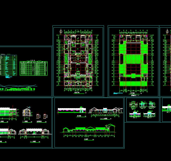 四合院建施图施工图CAD图纸下载