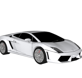 现代跑车免费su模型，现代跑车sketchup模型下载，跑车su素材下载