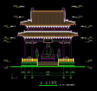 万佛亭CAD施工图，万佛亭CAD图纸下载