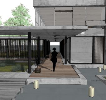 现代别墅草图大师模型，别墅sketchup模型