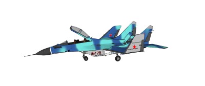 苏俄Mig-29米格-29战斗机 Sketchup模型，苏俄Mig-29米格-29战斗机 Skb模型下载