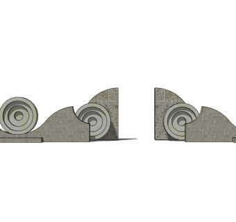 现代景观墙草图大师模型，景墙sketchup模型下载