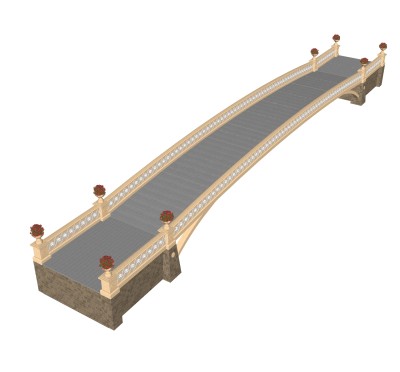 拱桥草图大师模型下载，sketchup拱桥模型分享