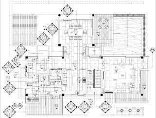 珠海华發水郡项目V2型别墅样板房CAD施工图套图，别墅CAD建筑图纸下载