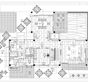 珠海华發水郡项目V2型别墅样板房CAD施工图套图，别墅CAD建筑图纸下载