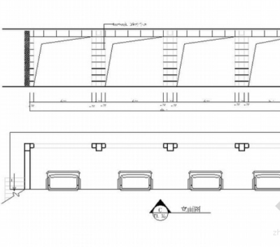 [浙江]现代消防<a href=https://www.yitu.cn/su/8159.html target=_blank class=infotextkey>楼</a>室内<a href=https://www.yitu.cn/su/7590.html target=_blank class=infotextkey>设计</a>装修施工图车库立面图 