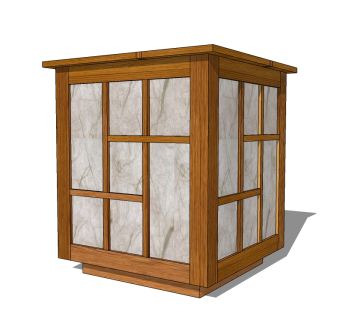 日式落地灯草图大师模型，落地灯skb模型分享