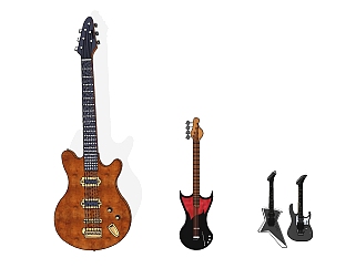 现代<em>吉他</em>组合草图大师模型，<em>吉他</em>sketchup模型下载