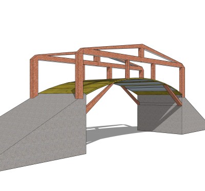 拱桥草图大师模型下载，sketchup拱桥模型分享