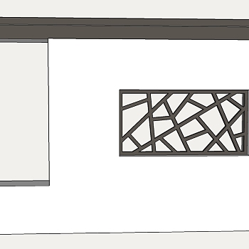 中式<em>景观墙</em>sketchup模型下载，<em>景观墙</em>草图大师模型