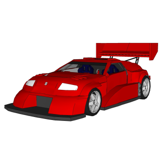 现代跑车免费su模型，现代跑车sketchup模型下载