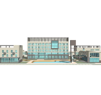 现代办公楼草图大师模型，办公楼sketchup模型免费下载