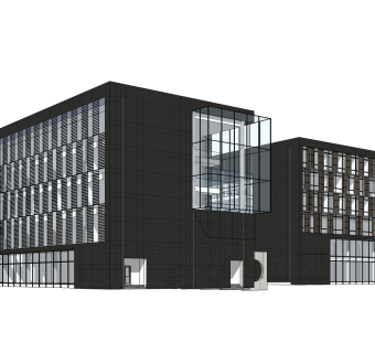 现代办公楼草图大师模型，办公楼sketchup模型免费下载