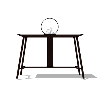 中式端景条案草图大师模型，端景条案sketchup模型下载