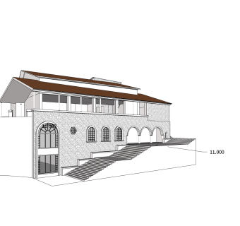 现代独栋别墅草图大师模型下载，独栋别墅sketchup模型
