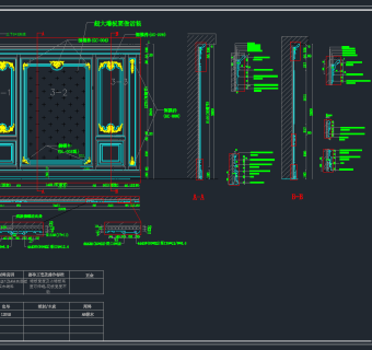 展厅法式墙板CAD图库，墙板CAD建筑图纸下载