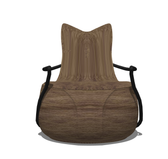 创意轻奢单人沙发椅草图大师模型，沙发SU模型下载