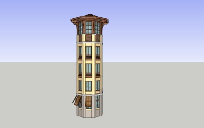 中式景观塔草图大师模型，景观塔sketchup模型skp文件下载