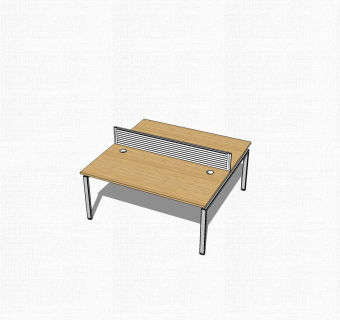 现代隔断办工桌草图大师模型，办工桌sketchup模型下载