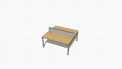 现代隔断办工桌草图大师模型，办工桌sketchup模型下载