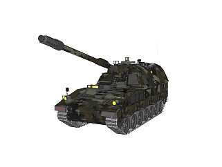 德国PzH-2000<em>自行榴弹炮</em>su模型，<em>自行榴弹炮</em>草图大师...