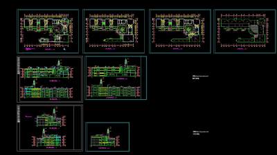 现代幼儿园cad建筑设计图纸，幼儿园cad施工图纸下载