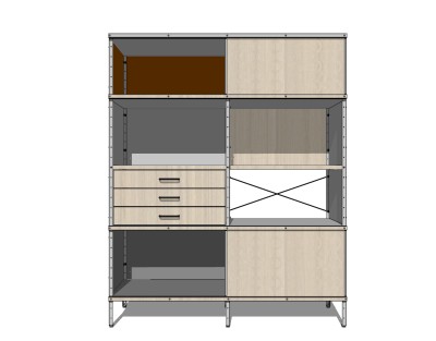 现代储物柜草图大师模型，柜子sketchup模型下载