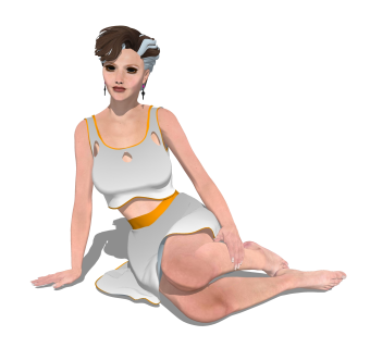 时尚女人su模型下载，人物草图大师模型