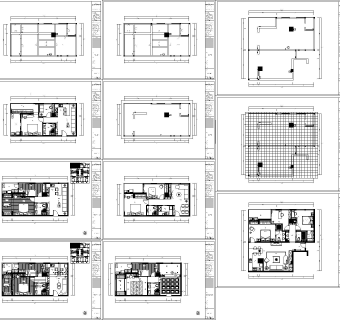 中嘉堞泉湾样板房CAD施工图套图，样板房CAD建筑图纸下载