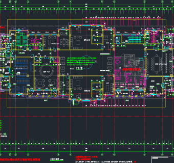 三层西班牙风格售楼处建筑施工图，售楼处CAD施工图纸下载