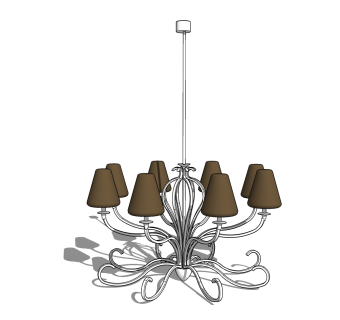 北欧吊灯草图大师模型，吊灯su模型下载