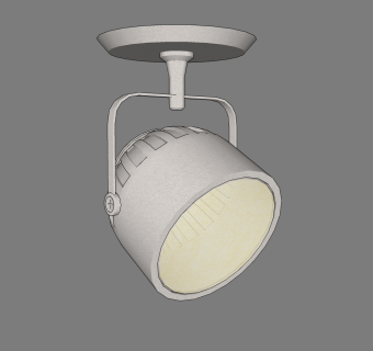  现代筒灯射灯SU模型，筒灯射灯草图大师模型下载