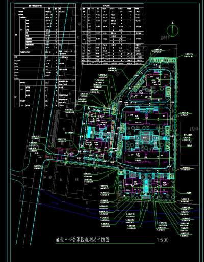 小区规划图彩平图CAD图纸