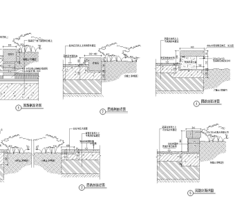 园路CAD剖面大样工程图纸下载