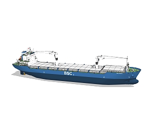 现代大型货轮skb文件模型，货船草图大师模型下载