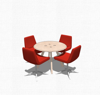 现代小型会议桌草图大师模型，会议桌sketchup模型下载