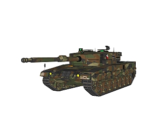 <em>德国</em>Leopard豹2A4主站坦克su模型，坦克草图大师模型...