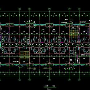 [福建]现代风格厂区食堂及招待所建筑施工图CAD图纸下载