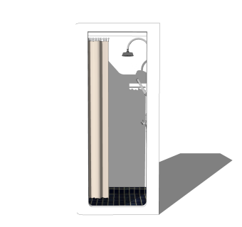 现代瓷砖草图大师模型，双人床SKP模型下载
