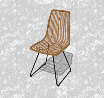 现代背靠椅sketchup模型，椅子草图大师模型下载