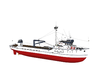 现代<em>大型</em>渔船su模型，货船sketchup模型下载