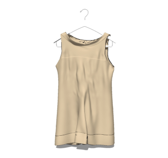 现代女士服装SU模型下载，服装草图大师模型