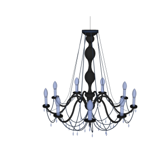 北欧吊灯sketchup模型，吊灯草图大师模型下载