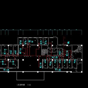 某医院空调施工图，空调CAD设计图纸下载