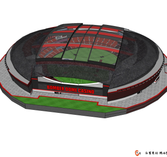 体育馆草图大师模型，体育馆SU模型下载
