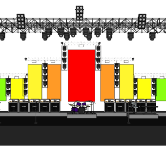 现代舞台草图大师模型，舞台SU模型下载