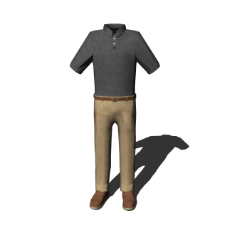 现代模特草图大师模型，模特SKB文件下载